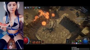 ocumi нарезки PATH OF EXILE СТРИМЕРША СИДИТ НА АРБУЗЕ В БАССЕЙНЕ И ИГРАЕТ В ПОЕ