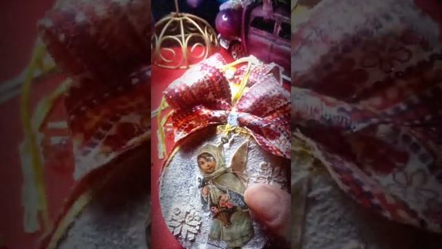 игрушка на елку срез орех