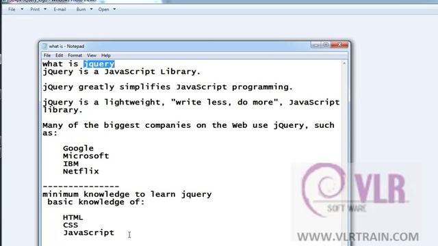JQuery Introduction in English-01-vlr training