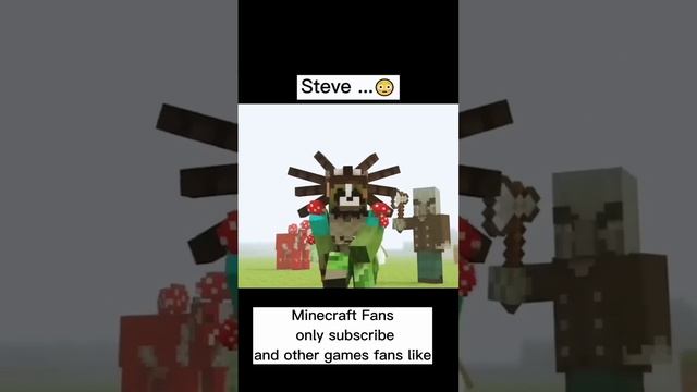 Minecraft but Steve r mobs ?#minecraft #steve #minecraftshorts