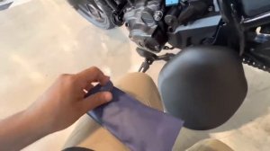 How to open the seat on a 2022 Honda rebel 1100