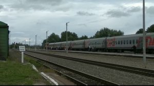 ТЭП70-0276 прибывает и отправляется со станции Новозыбков с поездом 086Ч Климов-Москва