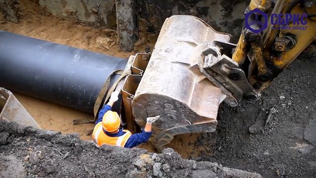 Монтаж водовода из ВЧШГ Ду 1000 мм. СПб, ул Чугунная, 2012 смотреть онлайн