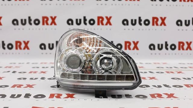 Тюнинг фары для Lada Priora (с линзой и LED ДХО, хром внутри) смотреть онлайн