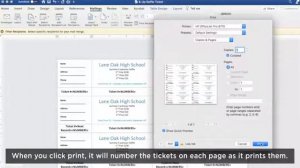 PrintWorks Raffle Ticket Numbering Process