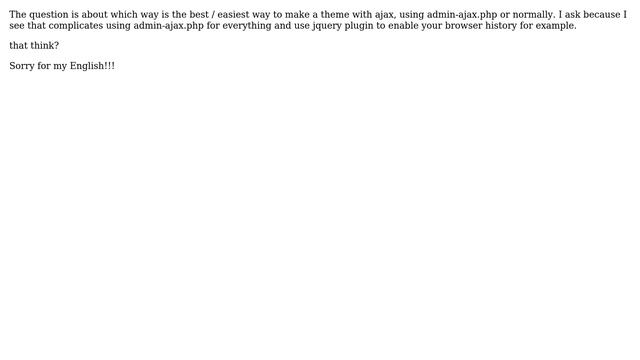 Wordpress: Best way to use ajax front-end? смотреть онлайн