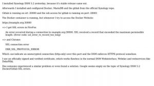 Synology DSM 5.2 - Gitlab with Docker SSL Connection Error