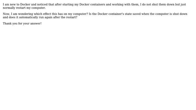 What happens to Docker container when not shutting them down? смотреть онлайн
