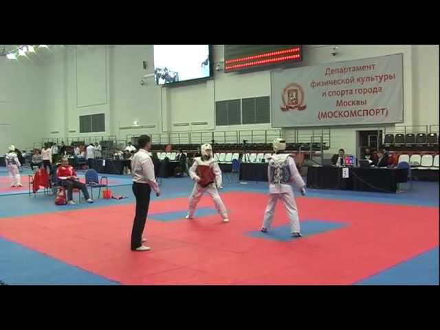 Taekwondo WTF. Чемпионат Москвы. 02.12.2012. Комлева-Миронова.