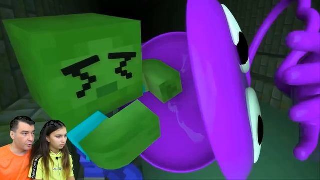 СЛАЙМ ИЗ СИНЕГО ? МАЙНКРАФТ анимации, MINECRAFT Rainbow Friends Школа Монстров Валеришка