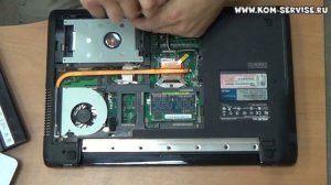 Инструкция по замене памяти, жесткого диска, WI-FI и DVD RW ноутбука ASUS X52.