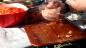 Шашлык из овощей на мангале