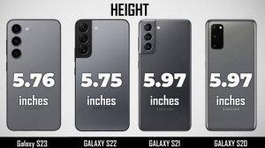 Samsung Galaxy S23 VS Galaxy S22 VS Galaxy S21 VS Galaxy S20