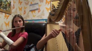 MEME Harp Flute Pachelbel's Сanon/ Broken hand - broken introdaction- Museum HARP HALL