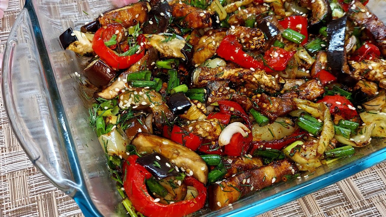 Вкусная закуска из баклажан?Никакой жарки! Полезный рецепт салата из Баклажанов