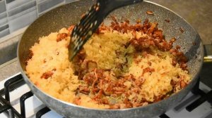 Готовим вместе/ Рассыпчатый рис с фаршем на сковороде/ Это очень вкусно!