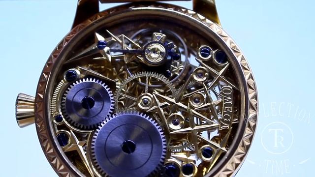 Часы skeleton, Omega, модель "Плоская земля" напросвет. Watch Skeleton, Omega, Flat Earth