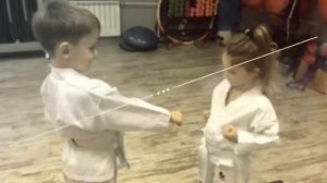 Восточные единоборства для детей "Клуб Каратэ №1" в Коммунарке, работаем в паре