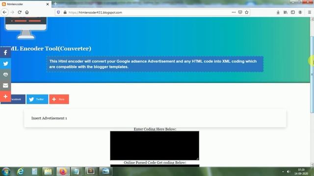 How to Create Live HTML Encoder and Alexa rank checker tool on blogger