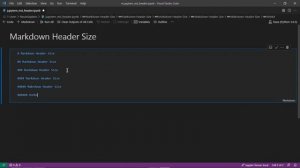 Jupyter Notebook | Markdown | How to Change Header Sizes Using Hashtags