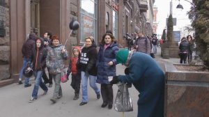 Прогулка валютных ипотечников по ул. Тверская. Москва апрель 2015г.