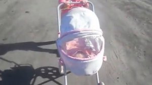 VLOGmini:гуляем и катаем коляску с куколкой!!!!ПЕРВОЕ ВИДЕО