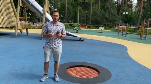 Встроенный батут Skok. Как установить уличный батут.