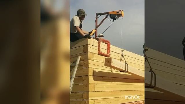 Самодельный кран для строительство деревянного дома смотреть онлайн
