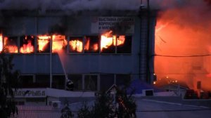 Пожар рынок Тухачевский в Ставрополе