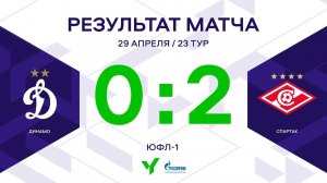 ЮФЛ-1. Динамо - Спартак. 23-й тур. Обзор