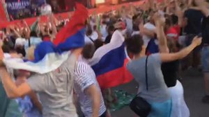 Россия - Испания, победный пенальти, видео с фан-зоны Ростова