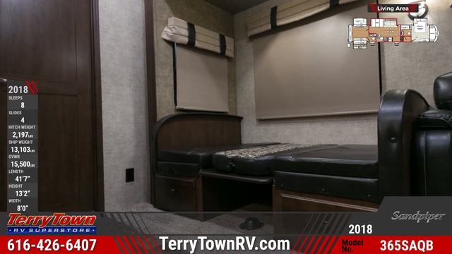 2018 Forest River Sandpiper 365SAQB Fifth Wheel RV For Sale TerryTown RV Superstore смотреть онлайн