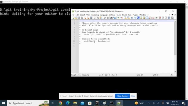 Git | Committing Your Changes | git commit