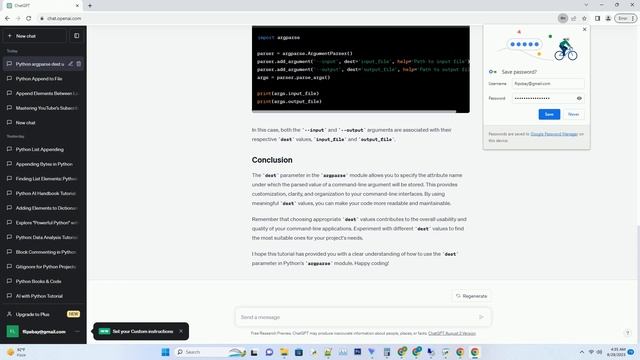 python argparse dest