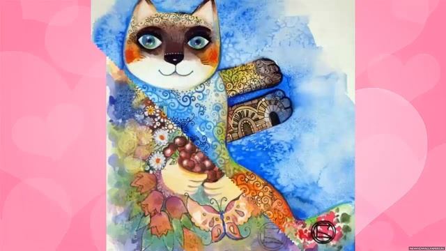 Рисунки коты Оксаны Заики. Оксана Заика / Oxana Zaika Фантазийные кошки