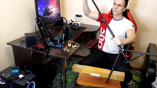 Универсальный и дешевый штатив для кольцевой лампы, лазерного уровня, телефона, прожектора,освещени смотреть онлайн