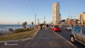 EVENING WALK Along the MEDITERRANEAN SEA, Bat Yam City