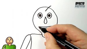 Как нарисовать БАЛДИ из игры Baldi’s Basics, Просто рисуем