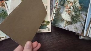 Делаем рождественскую гирлянду из винтажных открыток