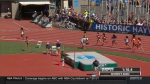 Raevyn Rogers 1:59.71 Goule fades after 56.15 1st lap women's 800m Final NCAA Outdoors 2015