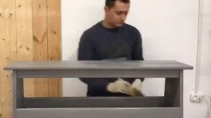 обработка скамьи из Икеи маслом DECKEN