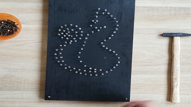 Панно из ниток и гвоздей "КОТ В 3D"Kot, obraz z nitek i gwoździ, jak zrobic obraz z włóczki gwoździ смотреть онлайн