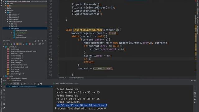Insert element in sorted order in linked list part 2 смотреть онлайн