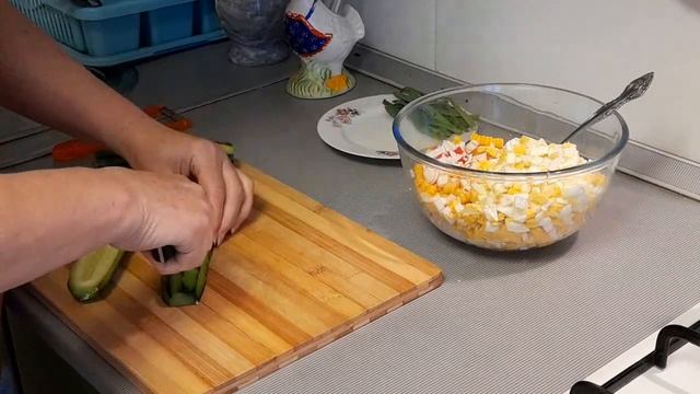 #134 Салат из крабовых палочек.