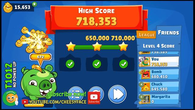CheesyFace All Levels No Power Up T1012 Angry Birds Friends Tournament Walkthrough 04 12 2021 смотреть онлайн