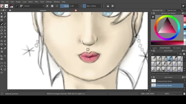 Хуманизация зимы в программе Krita #drawing #рисование смотреть онлайн