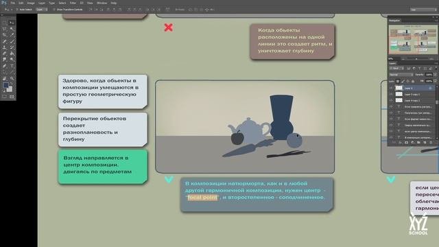 Композиция в натюрморте