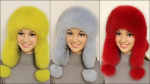 Женская шапка ушанка "Зимушка" из меха различных видов лисы