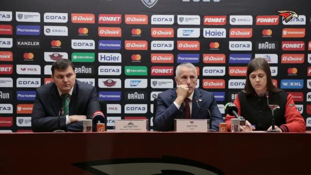 «Авангард» - «Салават Юлаев» 4:1. Послематчевая пресс-конференция смотреть онлайн