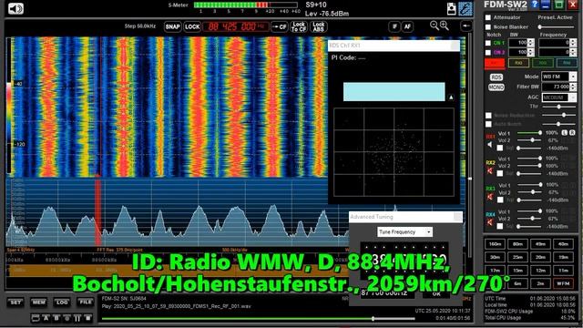 25.05.2020 10:11UTC, [Es], Radio WMW, Германия, 88.4МГц, 2059км